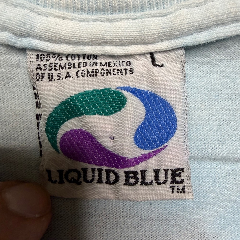 Liquid Blue T-Shirt‎ Mens Large Blue Star Wars Episode I Phantom Menace Tie Dye - Picture 6 of 11